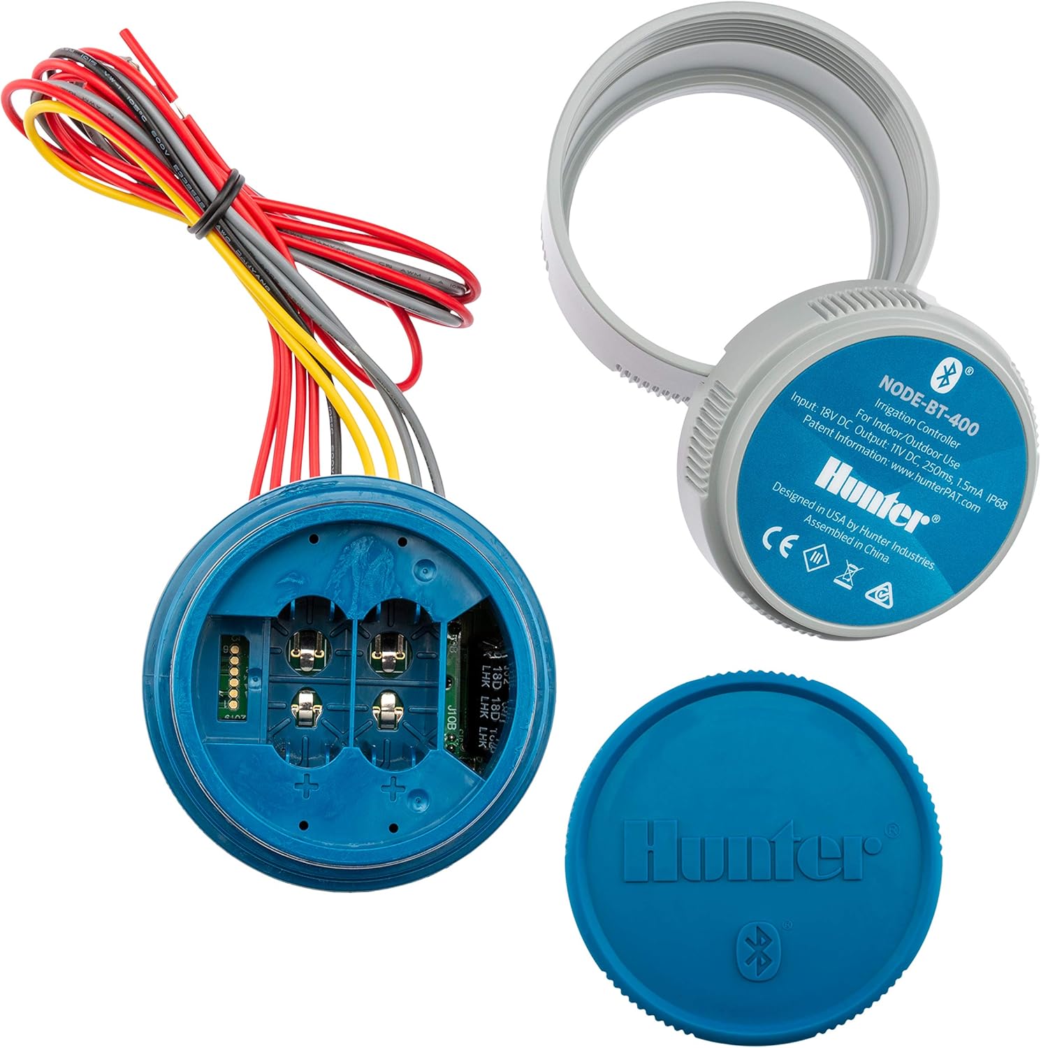 SPW Hunter Node-BT-400 Four Zone Bluetooth Enabled Irrigation Controller 4 Station 9V Timer NODEBT400 : Garden & Outdoor