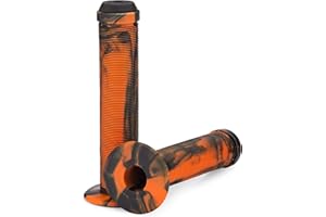 25NINE Ronin Grip with Flange - Flanged BMX Bike and Scooter Handlebar Grips with End Plugs - Multiple Color Options