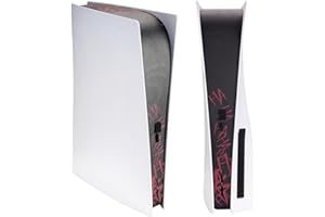 PlayVital Dust Filter and Port Plug Set for ps5 Disc & Digital Console – Breathable Anti-Dust Cover Net with 12 Silicone Plugs, Easy-Install Dust Proof Kit for ps5 Accessories - Clown Hahaha