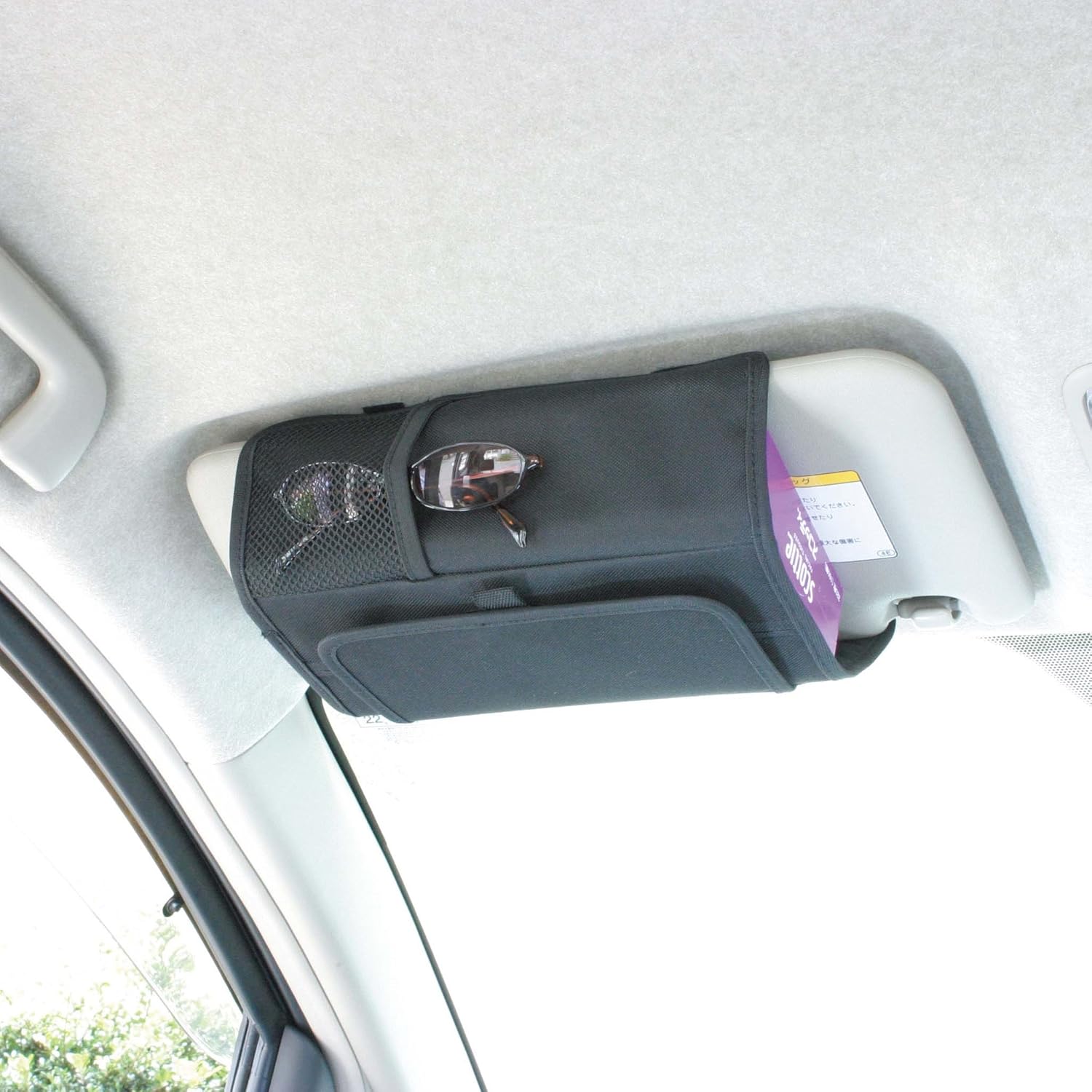 Amazon ナポレックス 車用 ティッシュカバー ホルダー サンバイザー専用 純正感覚 ブラック 面ファスナー付 簡単取付 ミニポケット付 Napolex Jk 63 車 バイク 車 バイク