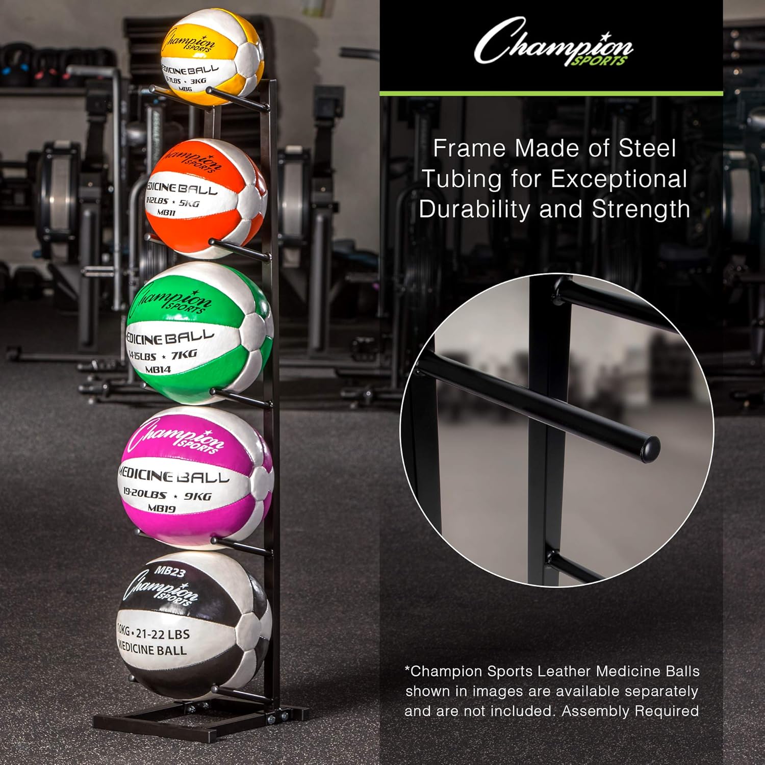 Champion Sports MBR1 Medicine Ball Tree : Medicine Ball Set : Sports & Outdoors
