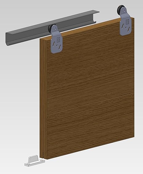 Twin 60 Roller Sliding Door Gear Track Wardrobe System Diy Kit 2