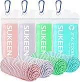 Sukeen 4 Pack Cooling Towel 40x12 In Premium Quick Dry Neck Wraps