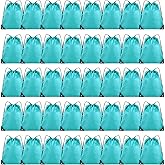 Grneric 40 Pieces Drawstring Backpack Bulk Cinch Sackpack Ployster Drawstring Bags for Gym Party Trip(Aqua)