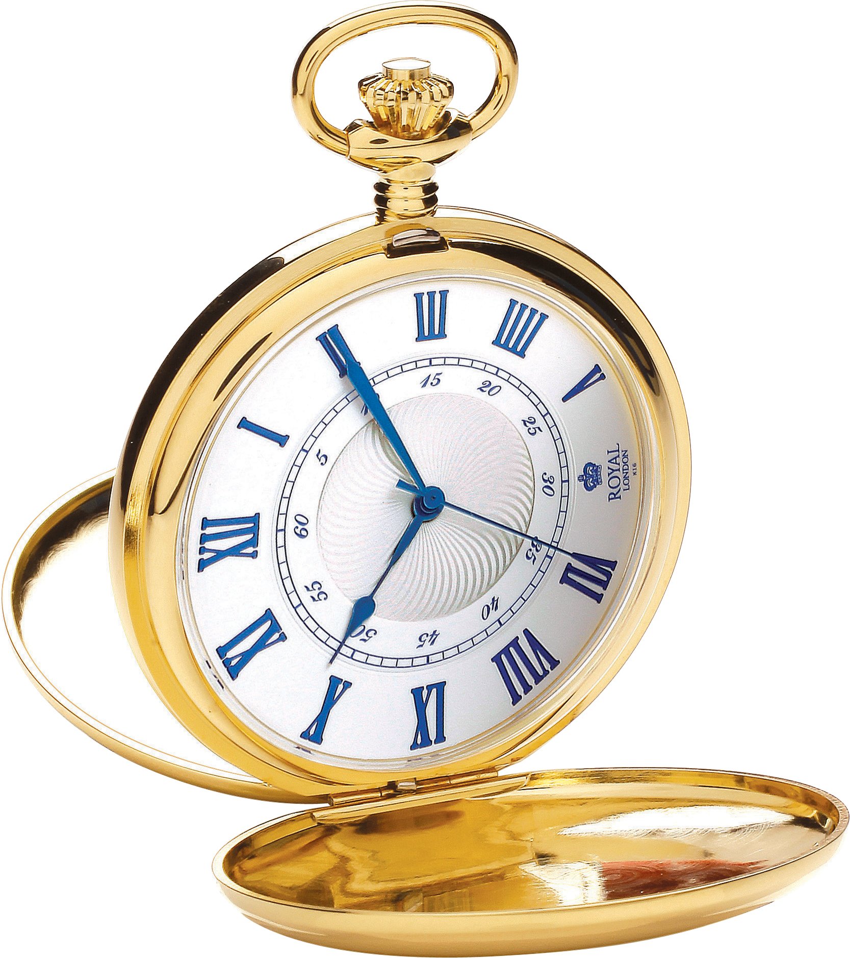 Royal London Skeleton Indicator Silver Stainless Steel Analog Pocket Watch 90050-02