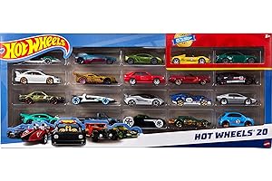 Hot Wheels Toy Cars 20-Pack, Set of 20 Die-Cast 1:64 Scale Toy Sports & Race Vehicles for Kids & Collectors (Styles May Vary)