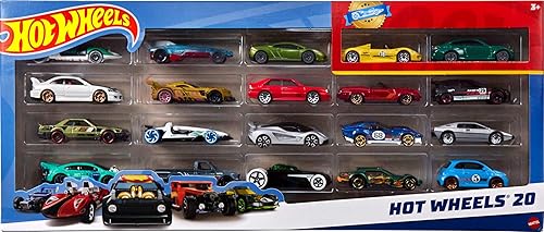 Hot Wheels Toy Cars 20-Pack, Set of 20 Die-Cast 1:64 Scale Toy