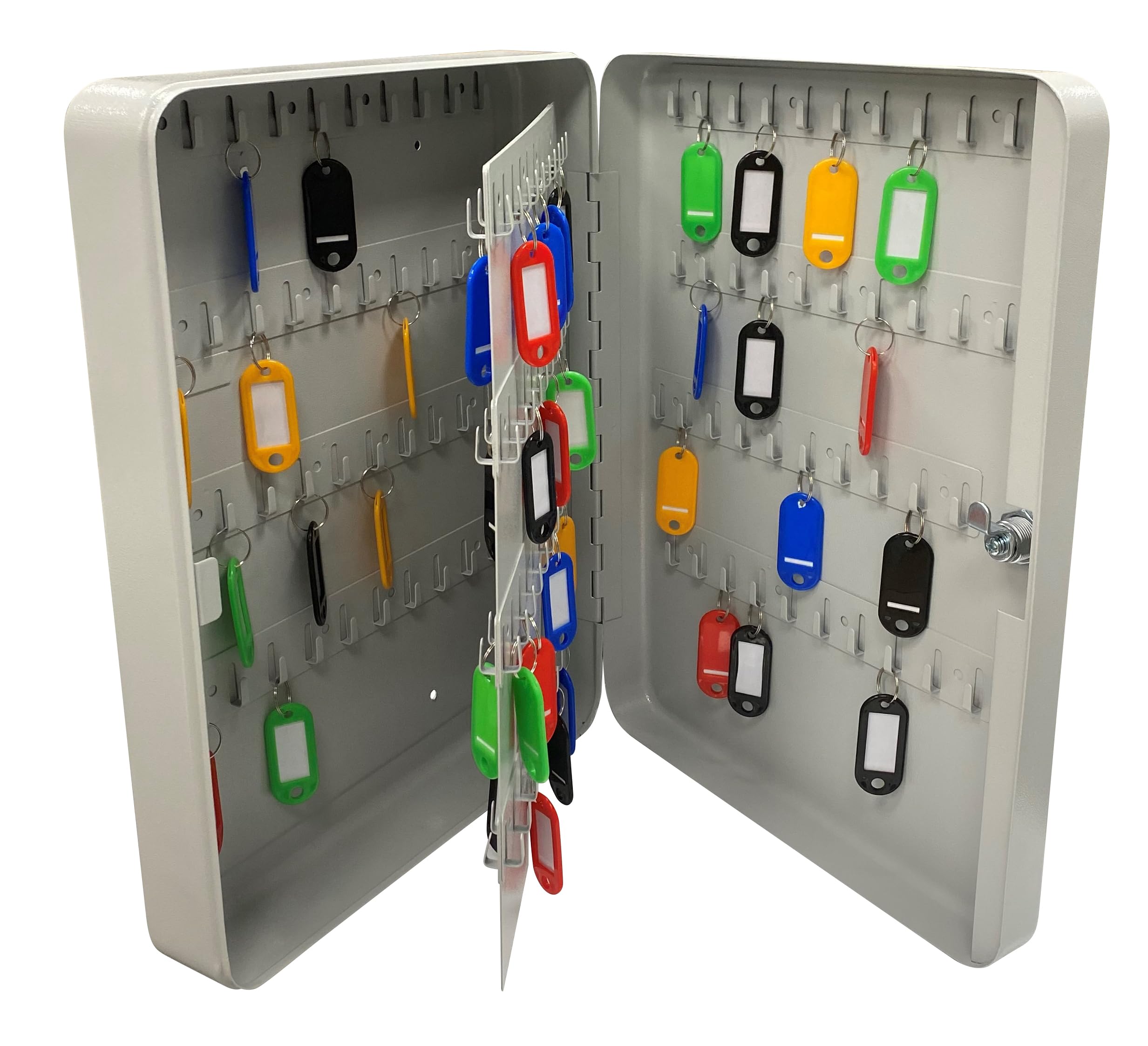 ARREGUI PLL160 Fixed Cabinet for 160 Keys, Painted Steel, 37 x 28 x 8 cm, Light Grey