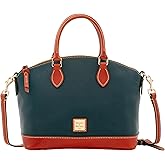 Dooney & Bourke Women's Darcy Satchel in Pebble Grain Leather, Large Handbag with Dual Handles Adjustable Crossbody Strap