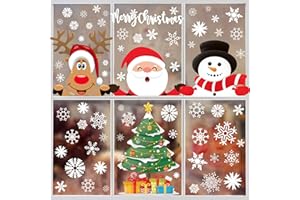 Funnlot Christmas Window Stickers 262PCS: Multicolor, Modern, Contemporary Vinyl Stickers for Windows, Glass, Cars & More