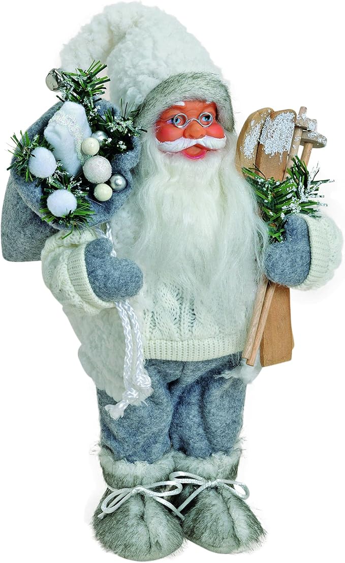 Addobbi Natalizi Jeans.Woma Gmbh Addobbi Natalizi Babbo Natale Tessuto Plastica Nikolaus Figura Decorativa 30 Cm In Bianco Grigio Grande Figure Come Decorazione Tavolo O Finestra Decorazione Per Natale Amazon It Casa E Cucina