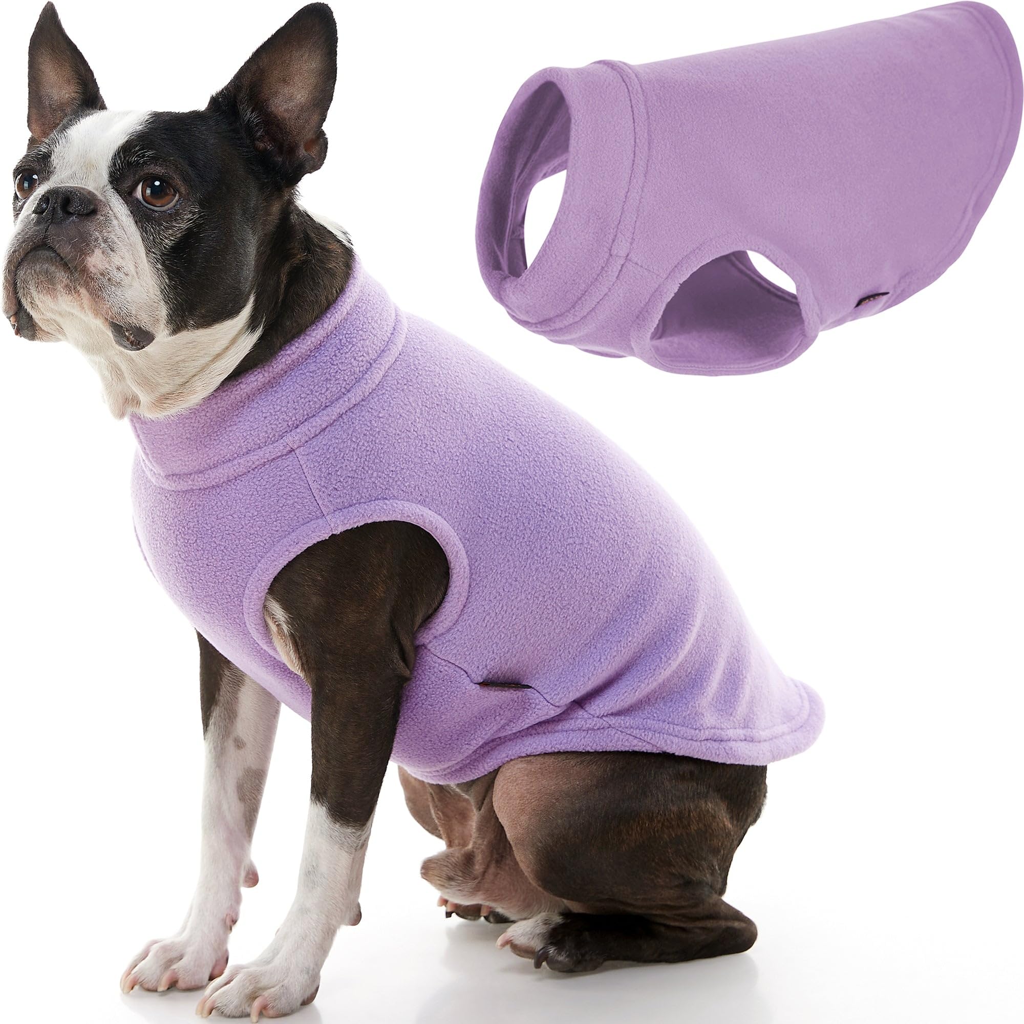 Gooby Stretch Fleece Pull Over Cold Weather Dog Vest, Large, Lavender