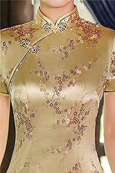 Shanghai Story Short Sleeve Long Qipao Brocade