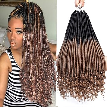 Amazon Com 18inch 6 Packs Lot Straight Faux Locs Crochet Hair