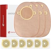 Deraymi 30 Pack Closed Ostomy Colostomy Bags | 2-Piece Ostomy Pouches for Travel &amp; Ileostomy Care | Leak-Resistant &amp; Odor-Control (20 x Ostomy Bags + 10 x Skin Barriers 70mm Max）