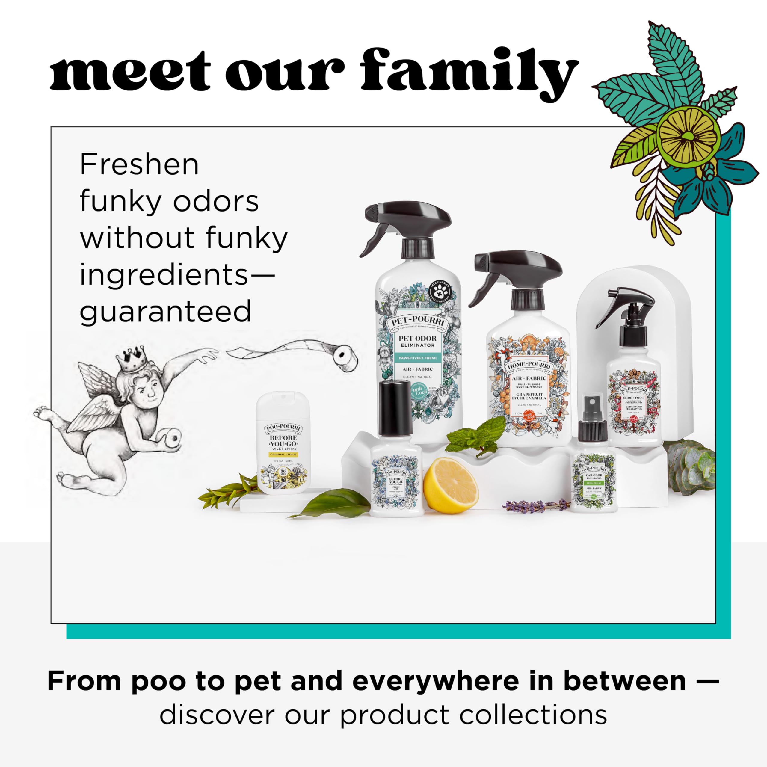 Poo-Pourri Before-You-Go Toilet Spray, Original Citrus, 2 Fl Oz, 2 Pack, Up to 100 Uses, Bathroom Odor Deodorizer with Essential Oils, Travel Essentials, TSA Approved Size, Lemon Bergamot