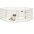 MidWest Homes for Pets Dog Exercise Pen & Playpen, 24"W x 24"H, No Door, Gold Zinc