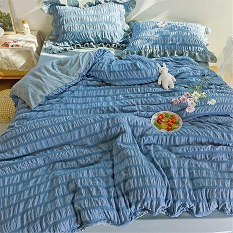 Amazon I Graphyjp 布団カバー フリル 掛け布団カバー 無地 ボックスシーツ 水洗い加工 超柔らかい 肌に優しい 枕カバー 寝具カバー ベッドカバー おしゃれ シンプル かわいい シングル 3点セット 150cmx210cm ブルー 寝具カバーセット オンライン通販 Amazon I Graphyjp 布団カバー フリル 掛け布団カバー 無地 ボックスシーツ 水洗い加工 超柔らかい 肌に優しい 枕カバー 寝具カバー ベッドカバー おしゃれ シンプル かわいい シングル 3点セット 150cmx210cm ブルー 寝具カバーセット オンライン通販