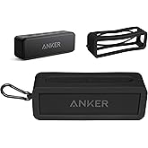 Alltravel Customized Silicone Skin for Anker Soundcore 2, SoundCore 2 12 W Portable Bluetooth Speaker, Full Protection from Shock, Shake and Drop, Make The Soundcore 2 Speaker Real Portable (Black)