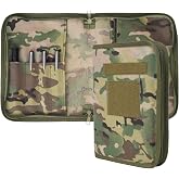 Large OCP A5 Binder Cover, Army Military Notebook Cover with Zippered | Tactical Portfolio Organizer, 6 Ring Binder Cover for A5 Folder, Compatible with 7" x 9" Military Log Book Cover (Cover Only)