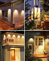 LUHLEE Solar Wall Lights Outdoor,Square Modern