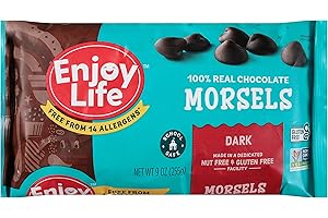 Enjoy Life Baking Dark Chocolate Morsels, Dairy Free Chocolate Chips, Soy Free, Nut Free, Non GMO, Gluten Free, Vegan Chocola