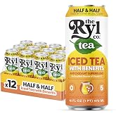 Ryl Iced Tea, Half &amp; Half, 12-Pack, 16 Fl Oz | 0g Cane Sugar, Antioxidant Superblend, 5 Calories, Low Carb, Non-GMO, Kosher, Gluten Free, Made in USA