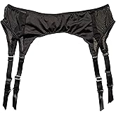 Hedy&Vivian Gauze Wide Straps Garters Belt for Stockings Metal Clips Women's Lingerie GB005