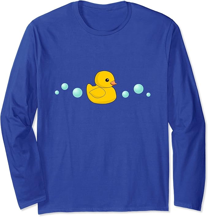 Cute Yellow Rubber Ducky Long Sleeve Tshirt Duckie Duck