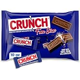 CRUNCH Milk Chocolate Candy Bars, Fun Size Individually Wrapped Candy 10 Oz | Fun size individually wrapped candy chocolate bars, sweet treat with milk chocolate and crunchy crisped rice