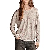 Lucky Brand Womens Cloud Floral Crew Neck Top