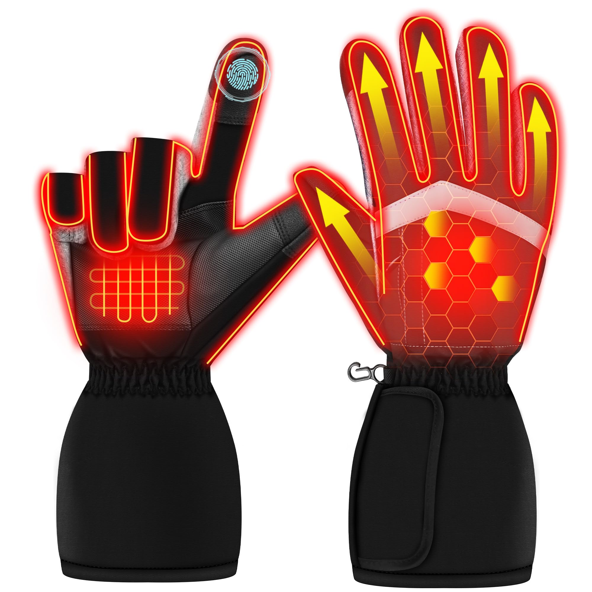 Photo 1 of ***MATERIAL IS THIN*** HLTWCLO Constant Warmth Heated Gloves for Men and Women, No Charging Needed, Ready to Use, Waterproof & Touchscreen Unisex for Riding, Skiing, Motorcycling, Gardening Joint Warmth Essential for Winter