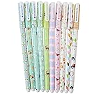 Rbenxia Wholesale Colorful Gel Ink Pen Plastic Cartoon Pin Type Pack of 10pcs (Style 4)