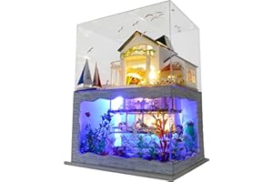 RHZN Miniature House Kit, Dollhouse Kit, Miniature Kit, DIY Mini House Building Kit for Adult, Holidays in Hawaii