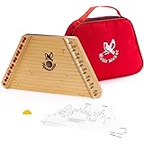 European Expressions Lap Harp Music Maker Toy with Sheet Music and Red Case