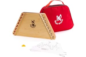European Expressions Lap Harp Music Maker Toy with Sheet Music and Red Case