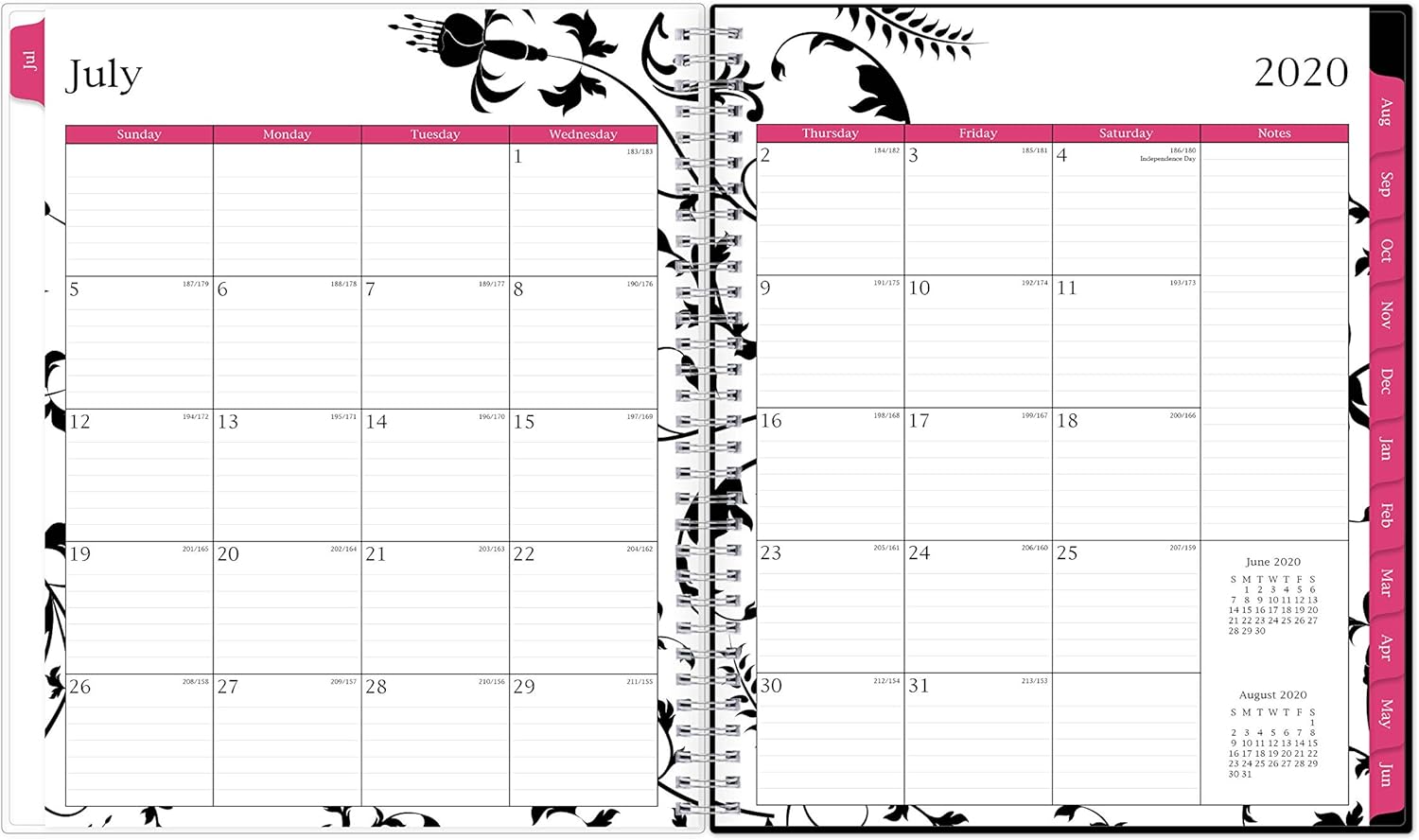 Blue Sky 2020-2021 Academic Year Monthly Planner, Flexible Cover, Twin-Wire Binding, 8" x 10", Analeis : Office Products