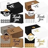 UZLU 600 PCS Thank You Cards with Envelopes Matching Stickers Thank You Notes Bulk 4x6 Inch Minimalistic Design for Business Baby Shower Wedding Small Business Graduation Bridal Shower Funeral Mixed