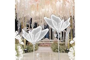 Lakexus Wedding Butterfly Floor Lamp-Creative Butterfly Ceiling Lights Decoration,Adjustable Height Romantic Wedding Decoration Lights (White, 80 cm/31.4 inch & 2PCS)