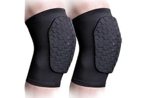 COOLOMG Basketball Knee Pad for Kids Youth Adult, Compression Anti-slip Knee Sleeve for Baseball Volleyball Football, Sports Knee Protector (1 Pair)