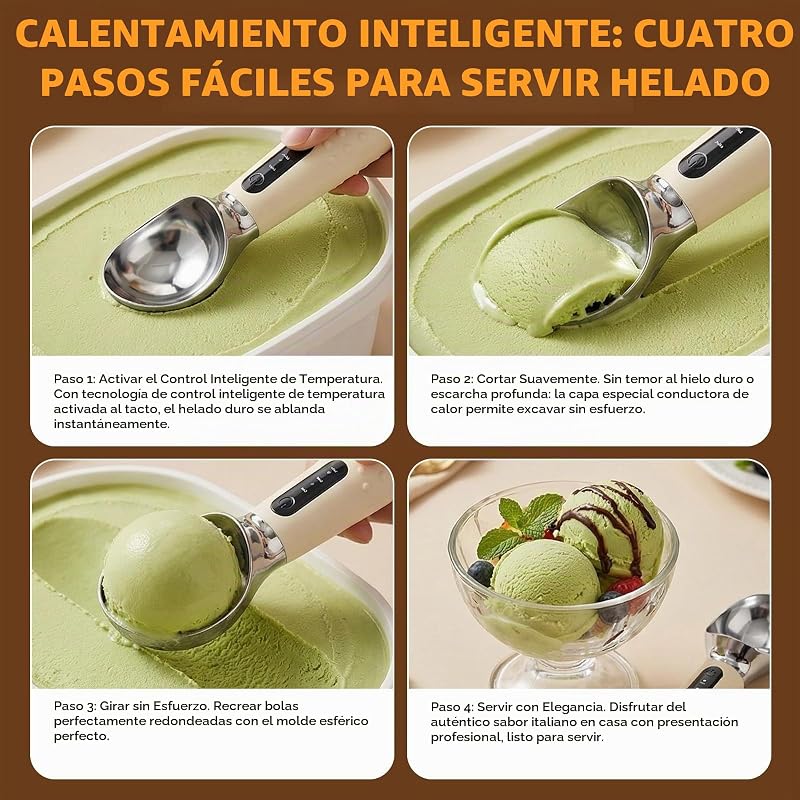 Cuchara Para Helado Eléctrica Calefactada