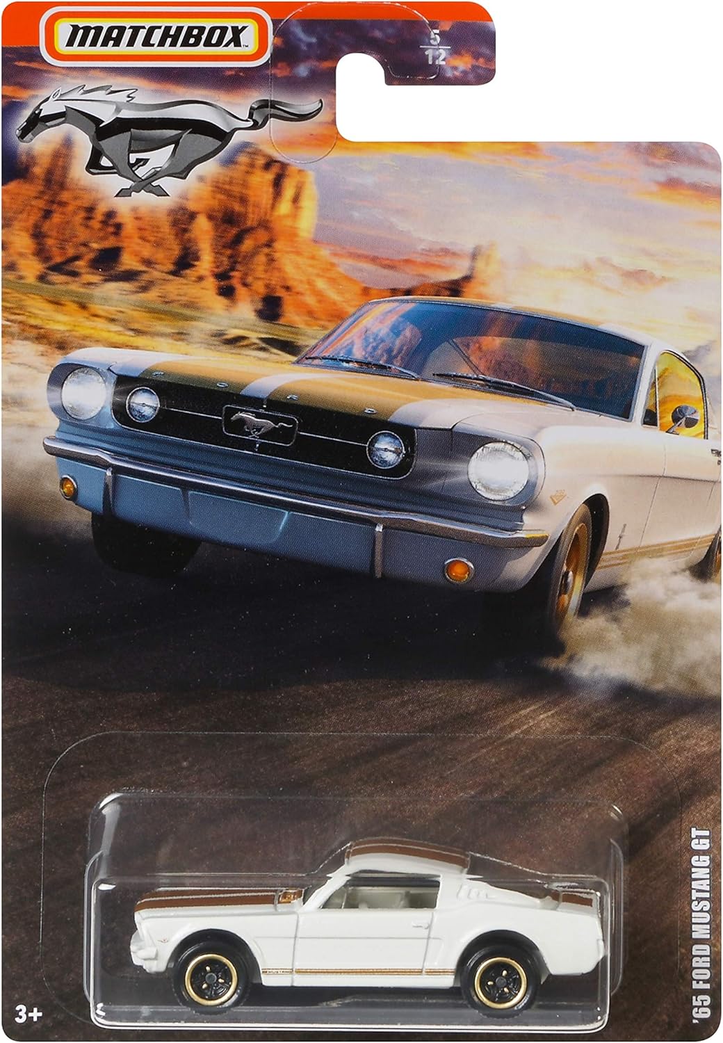 mustang vs mustang gt on Amazon Com Mbx Matchbox 65 Ford Mustang Gt 5 12 White Toys Games