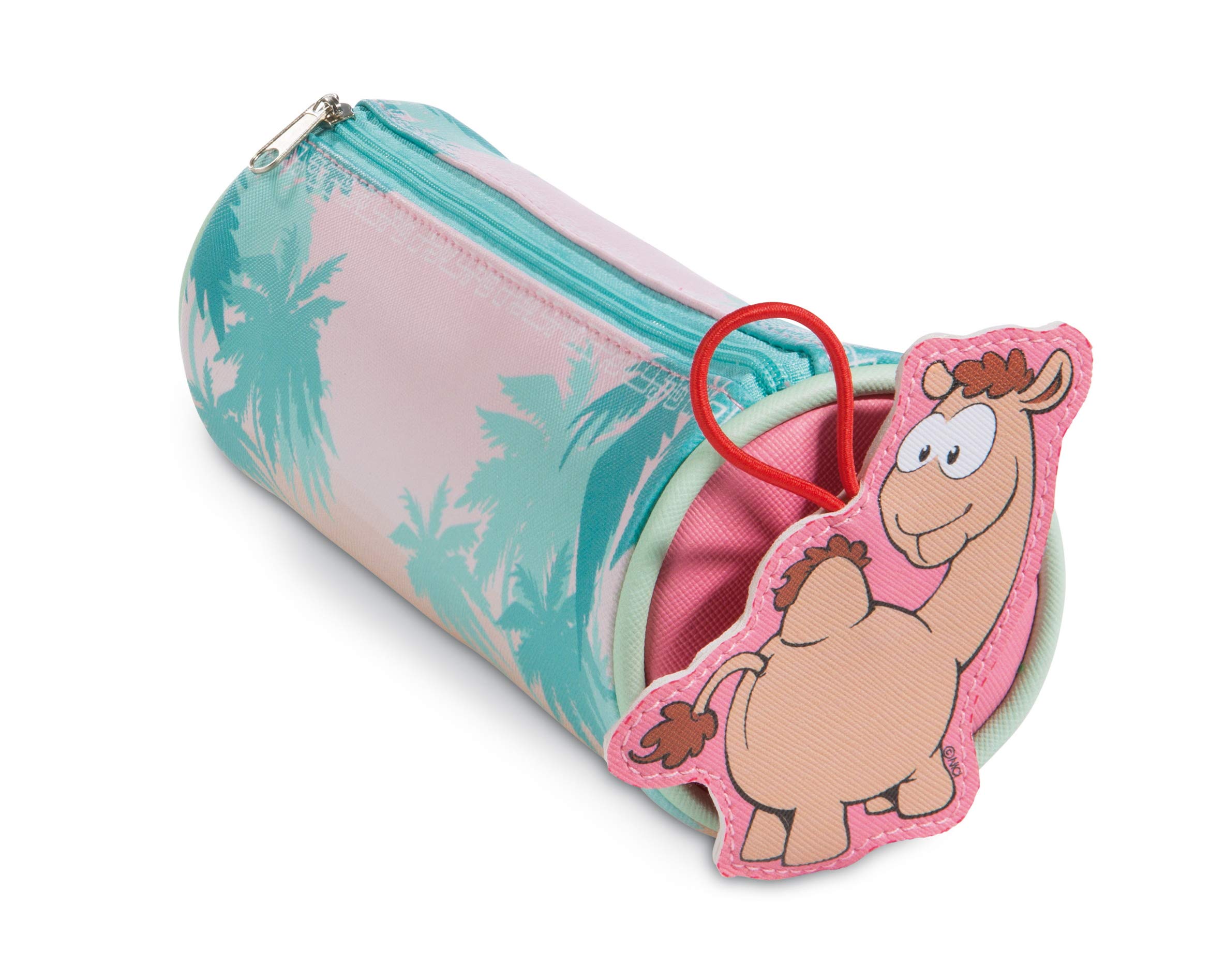 NICI Pouch Wild Friends round 20x8cm with clip-motive camel Kemal