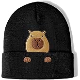 Bavace Capybara Hat Beanie Gifts for Women Men Funny Capybara Lover Christmas Birthday Decoration Embroidered Knit Gifts