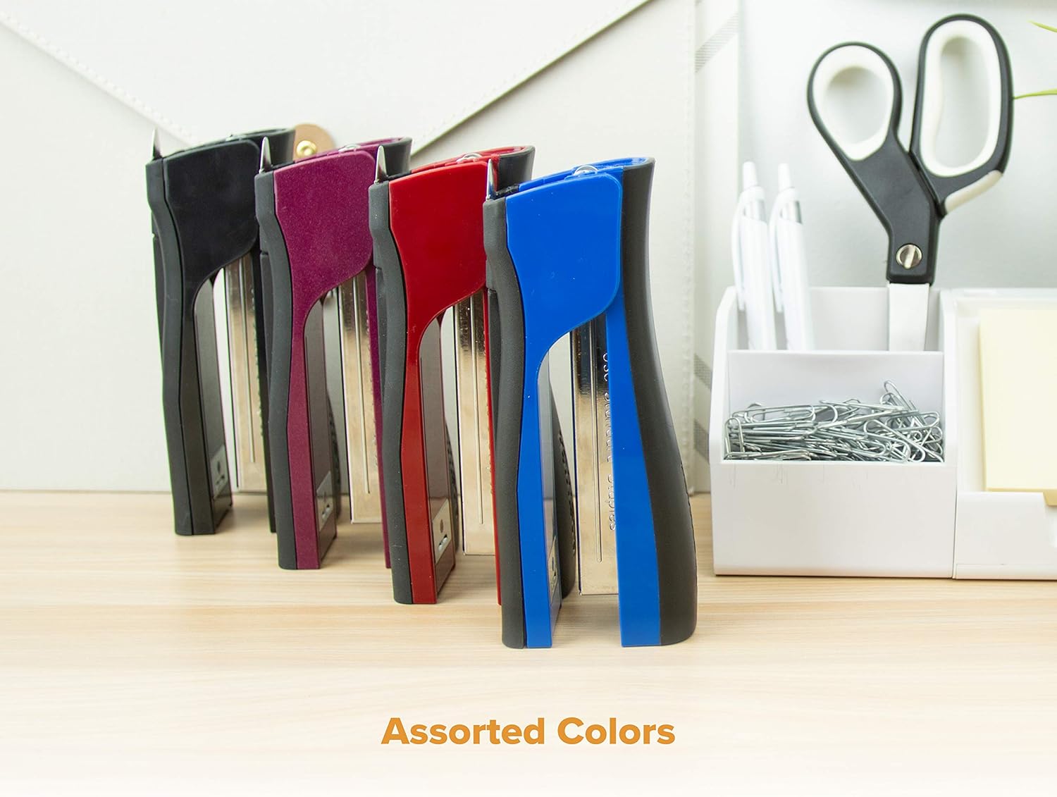 Bostitch Dynamo Stand-Up Stapler with Integrated Staple Remover and Staple Storage (B696R-MAG) : Desk Staplers : Office Products