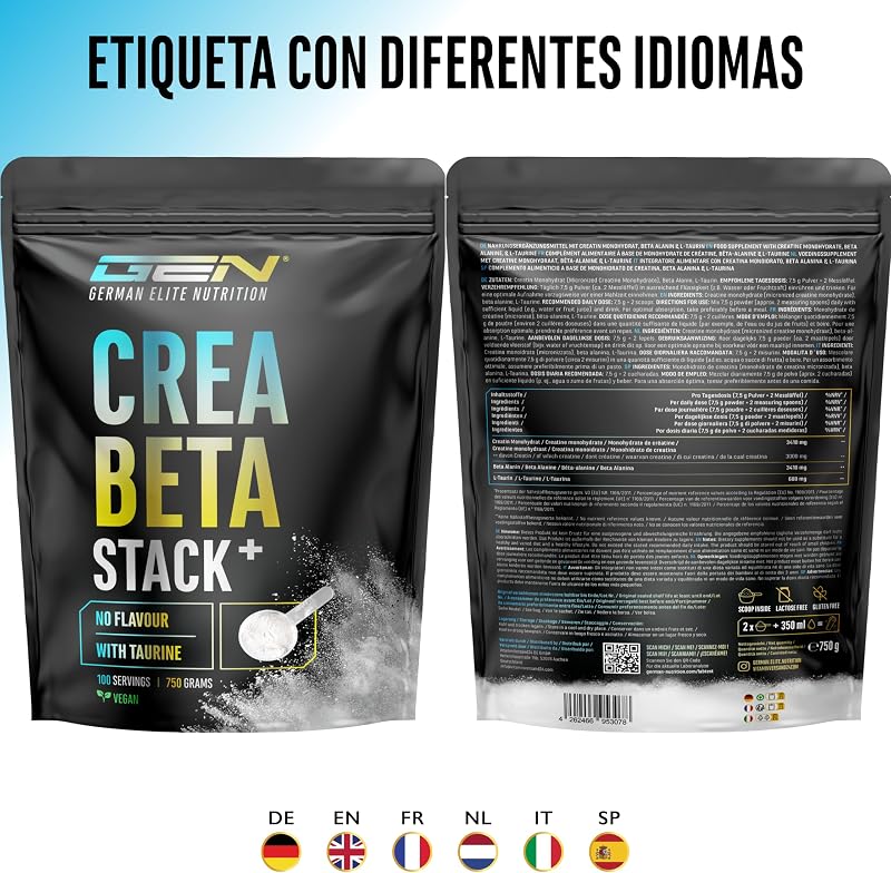 Creatin Beta Alanin Stack - Polvo 750 g