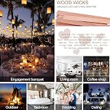 Runmeihe 25Pcs Wood Wicks 5" Candle Wick Kit with 25 Iron Stands for DIY Candles view 5