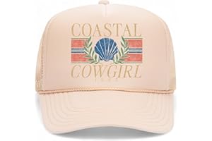 BROTHER TRUCKERS Coastal Cowgirl Trucker Hat | Beach Cowboy Cute Summer Western Country Vintage | Premium Foam Trucker Hat for Men & Women