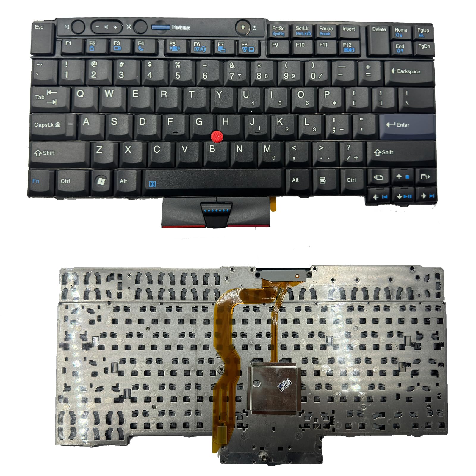 Photo 1 of WFSZBP Keyboard Replacement Without Backlit for ThinkPad T400S T410 T410S T410I T410SI T420 T420S T420I T510 T510I T520 W510 W520 X220 X220I X220T X220S 04W2753 Laptop US with Pointer(NO Backlit) v