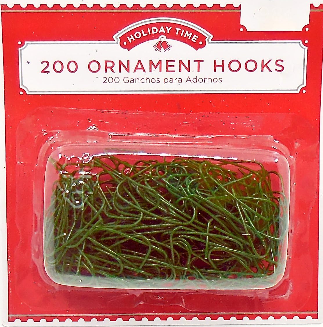 Ornament Hooks - Christmas Mini Ornament Hooks,100 Pieces (Green-200 Pieces)